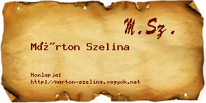 Márton Szelina névjegykártya